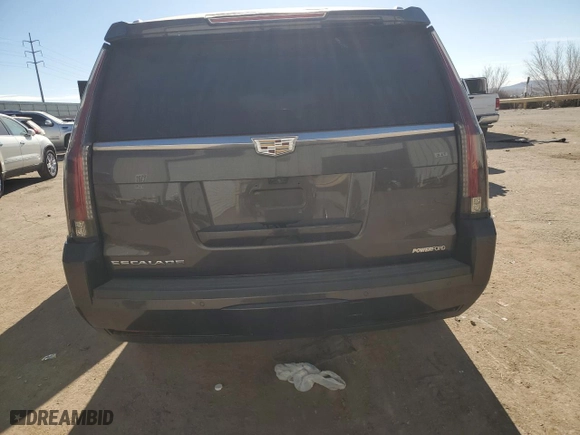 2017 Cadillac Escalade Premium Luxury with VIN 1GYS4CKJ7HR147924, listed as a Copart auction lot 86201344 with 0 mi miles and Salvage Title. Bid and sale history available at carsss.com. Image 6.