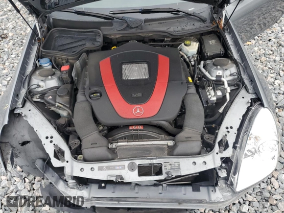 2010 Mercedes-Benz SLK with VIN WDBWK5JA7AF228325, listed as a Copart auction lot 55966235 with 41,728 mi miles and Salvage title. Bid and sale history available at DreamBid. Image 11.