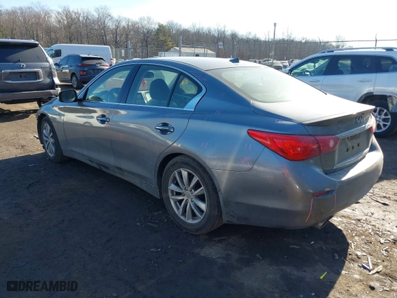2015 Infiniti Q50 Premium with VIN JN1BV7AP4FM334762, listed as a IAAI auction lot 41443049 with 99,519 mi miles. Bid and sale history available at carsss.com. Image 3.