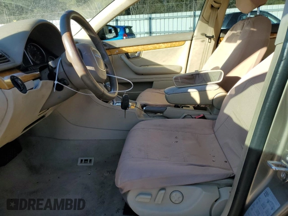 2005 Audi A4 2.0T with VIN WAUAF68E55A479388, listed as a Copart auction lot 87855955 with 103,835 mi miles and Salvage Title. Bid and sale history available at carsss.com. Image 7.