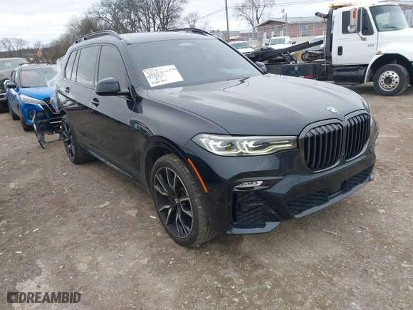 2022 BMW X7 xDrive40i with VIN 5UXCW2C08N9L13169, listed as a IAAI auction lot 41726947 with 59,752 mi miles. Bid and sale history available at carsss.com. Image 1.