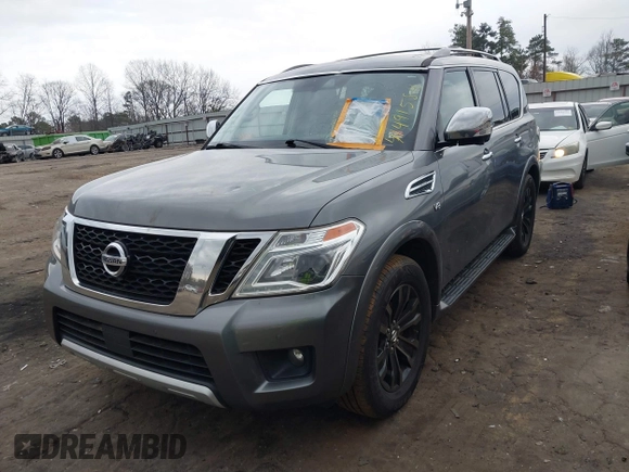 2018 Nissan Armada Platinum with VIN JN8AY2NF2J9333369, listed as a IAAI auction lot 41491584 with 124,048 mi miles. Bid and sale history available at carsss.com. Image 18.