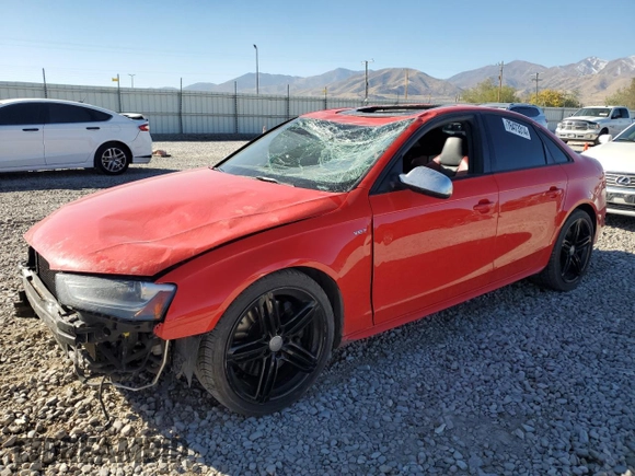 2014 Audi S4 Premium Plus with VIN WAUBGAFL0EA079776, listed as a Copart auction lot 76473314 with 71,656 mi miles and Salvage Title. Bid and sale history available at carsss.com. Image 1.