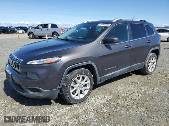 2014 Jeep Cherokee Latitude with VIN 1C4PJLCB2EW245753, listed as a Copart auction lot 49452985 with 106,240 mi miles and Salvage Title. Bid and sale history available at carsss.com. Image 1.
