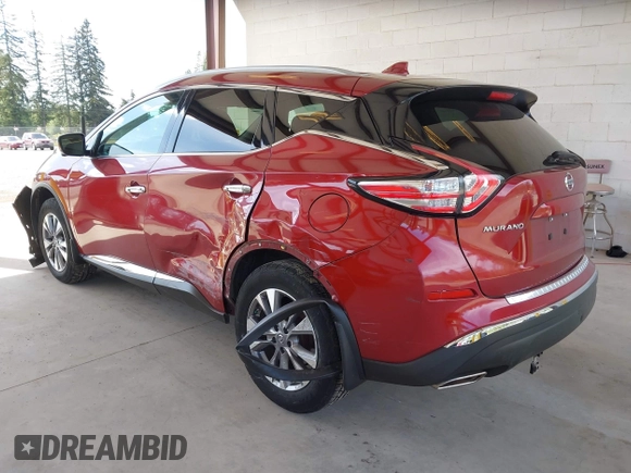 2017 Nissan Murano SL with VIN 5N1AZ2MH4HN175416, listed as a IAAI auction lot 42345395 with 72,962 mi miles and . Bid and sale history available at DreamBid. Image 3.