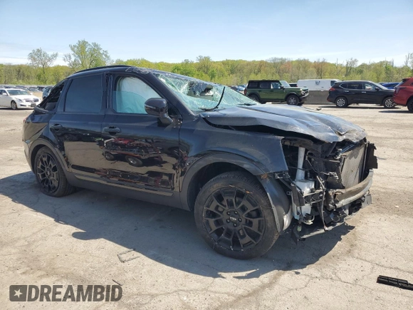 2022 Kia Telluride EX with VIN 5XYP3DHC3NG228264, listed as a Copart auction lot 55439255 with 51,117 mi miles and Salvage title. Bid and sale history available at DreamBid. Image 4.