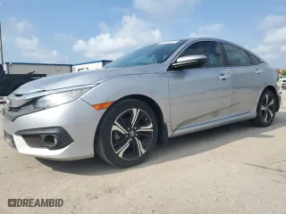 2017 Honda Civic Sedan Touring with VIN 19XFC1F98HE018889, listed as a Copart auction lot 66305154 with 58,571 mi miles and Salvage Title. Bid and sale history available at carsss.com. Image 1.