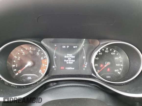 2020 Jeep Compass Altitude with VIN 3C4NJCBB7LT141660, listed as a Copart auction lot 89195595 with 112,474 mi miles and Clean Title. Bid and sale history available at carsss.com. Image 9.
