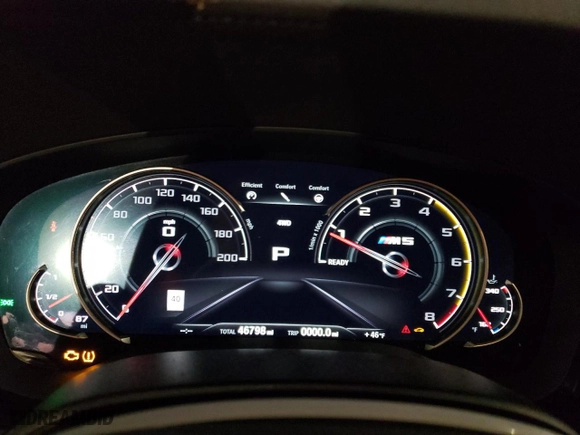 2019 BMW M5 Competition with VIN WBSJF0C52KB448086, listed as a Copart auction lot 86118594 with 46,798 mi miles and Salvage Title. Bid and sale history available at carsss.com. Image 9.