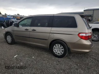 2005 Honda Odyssey LX with VIN 5FNRL382X5B107510, listed as a Copart auction lot 59554905 with 124,393 mi miles and Salvage title. Bid and sale history available at DreamBid. Image 2.