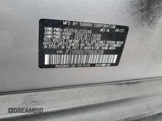 2023 Subaru WRX with VIN JF1VBAB67P8808208, listed as a Copart auction lot 45895735 with 41,100 mi miles and Salvage title. Bid and sale history available at DreamBid. Image 12.