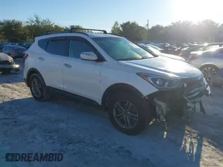 2017 Hyundai Santa Fe Sport 2.4L with VIN 5XYZU3LB4HG435992, listed as a IAAI auction lot 40927607 with 104,868 mi miles. Bid and sale history available at carsss.com. Image 1.