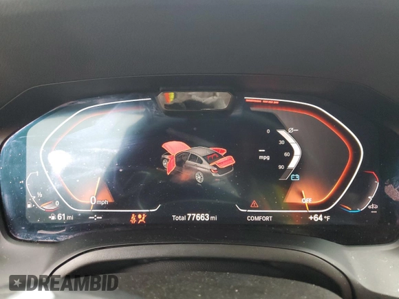 2020 BMW 3 Series 330i xDrive with VIN 3MW5R7J06L8B30505, listed as a Copart auction lot 60885315 with 77,663 mi miles and Salvage title. Bid and sale history available at DreamBid. Image 9.