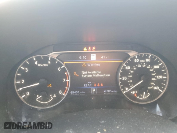 2023 Nissan Altima SL with VIN 1N4BL4EV2PN399590, listed as a Copart auction lot 45354055 with 69,401 mi miles and Salvage Title. Bid and sale history available at DreamBid. Image 9.