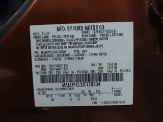 2018 Ford EcoSport SES with VIN MAJ6P1CL2JC170304, listed as a IAAI auction lot 40954855 with 112,012 mi miles and . Bid and sale history available at DreamBid. Image 9.
