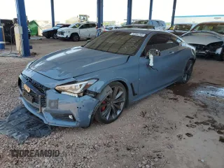 2022 Infiniti Q60 Red Sport 400 with VIN JN1FV7LK5NM660362, listed as a Copart auction lot 59992765 with 22,485 mi miles and Clean title. Bid and sale history available at DreamBid. Image 1.