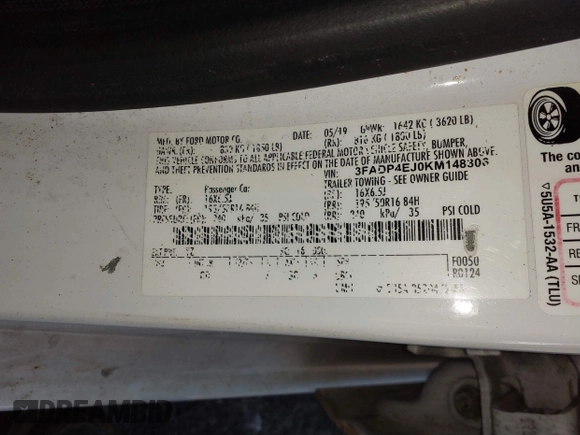 2019 Ford Fiesta SE z VIN 3FADP4EJ0KM148306, wystawiony jako IAAI lot #41666170 z przebiegiem 68 966 mil mil oraz . Historia ofert i sprzedaży dostępna na DreamBid. Obrazek 9.