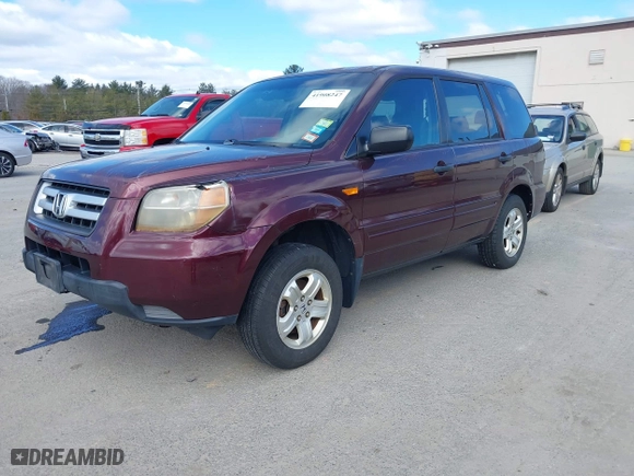 2007 Honda Pilot LX with VIN 2HKYF18197H540562, listed as a IAAI auction lot 41908247 with 191,135 mi miles. Bid and sale history available at carsss.com. Image 2.
