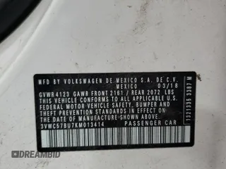 2019 Volkswagen Jetta S с VIN 3VWC57BU7KM013414, выставлен на аукционе Copart как лот 57952695 с пробегом 105 177 миль миль и Списание • Salvage title. История ставок и продаж доступна на DreamBid. Изображение 12.