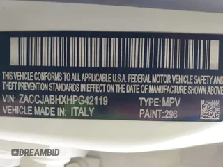 2017 Jeep Renegade Altitude with VIN ZACCJABHXHPG42119, listed as a IAAI auction lot 42248279 with 76,326 mi miles and . Bid and sale history available at DreamBid. Image 9.