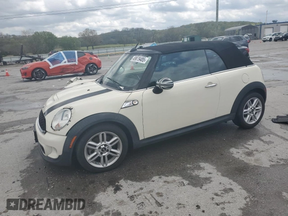 2011 MINI Convertible S with VIN WMWZP3C54BTX83253, listed as a Copart auction lot 49879485 with Not Provided miles and Salvage Title. Bid and sale history available at DreamBid. Image 1.