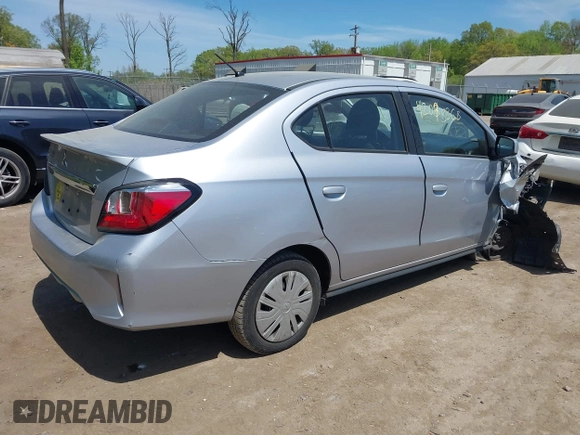 2023 Mitsubishi Mirage ES with VIN ML32FUFJ5PHF04057, listed as a IAAI auction lot 42098868 with 35,604 mi miles and . Bid and sale history available at DreamBid. Image 4.