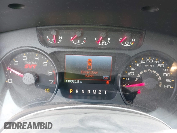 2014 Ford F-150 SVT Raptor with VIN 1FTFW1R61EFC00041, listed as a IAAI auction lot 41609376 with 119,325 mi miles and . Bid and sale history available at carsss.com. Image 7.