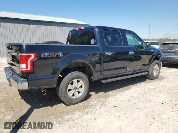 2017 Ford F-150 XL with VIN 1FTEW1EF4HFB11182, listed as a Copart auction lot 50622235 with 155,165 mi miles and Salvage Title. Bid and sale history available at carsss.com. Image 3.
