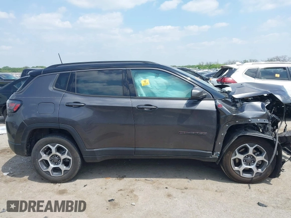 2022 Jeep Compass Trailhawk with VIN 3C4NJDDBXNT157230, listed as a IAAI auction lot 42046292 with Not provided miles and . Bid and sale history available at DreamBid. Image 13.