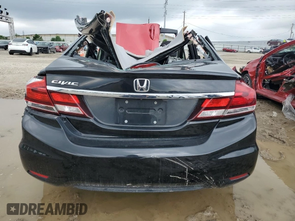 2013 Honda Civic LX z VIN 19XFB2F54DE279078, wystawiony jako Copart lot #56290345 z przebiegiem Nie podano mil oraz Szkoda całkowita • Salvage title. Historia ofert i sprzedaży dostępna na DreamBid. Obrazek 6.