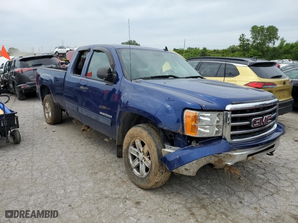 2013 GMC Sierra 1500 SLE with VIN 1GTR2VE7XDZ212362, listed as a Copart auction lot 56451474 with 209,865 mi miles and Salvage Title. Bid and sale history available at carsss.com. Image 4.