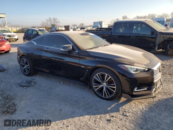 2019 Infiniti Q60 Luxe with VIN JN1EV7EL2KM290162, listed as a Copart auction lot 87421264 with 64,537 mi miles and Salvage title. Bid and sale history available at DreamBid. Image 4.