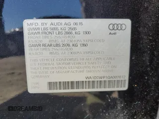 2016 Audi Q5 Premium Plus с VIN WA1D7AFP1GA007612, выставлен на аукционе Copart как лот 57958625 с пробегом 55 465 миль миль и Списание • Salvage title. История ставок и продаж доступна на DreamBid. Изображение 14.