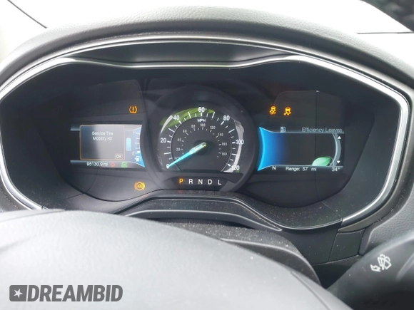 2019 Ford Fusion Hybrid SEL with VIN 3FA6P0MU3KR189612, listed as a IAAI auction lot 41422745 with 95,130 mi miles. Bid and sale history available at carsss.com. Image 7.