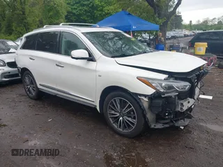 2020 Infiniti QX60 Luxe with VIN 5N1DL0MM7LC547819, listed as a IAAI auction lot 42271117 with 73,253 mi miles and . Bid and sale history available at DreamBid. Image 1.