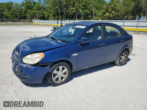 2007 Hyundai Accent GLS with VIN KMHCN46C57U106451, listed as a Copart auction lot 49670175 with 95,196 mi miles and Salvage Title. Bid and sale history available at carsss.com. Image 1.