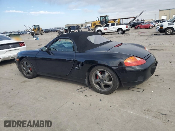 2002 Porsche Boxster with VIN WP0CA298X2U624074, listed as a Copart auction lot 42729845 with 116,119 mi miles and Salvage title. Bid and sale history available at DreamBid. Image 2.