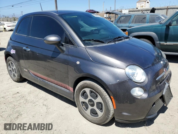 2014 FIAT 500e with VIN 3C3CFFGE4ET175902, listed as a Copart auction lot 66406775 with 38,067 mi miles and Salvage title. Bid and sale history available at DreamBid. Image 4.