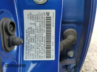 2020 Honda Civic LX z VIN 2HGFC2F69LH602387, wystawiony jako Copart lot #51446375 z przebiegiem 51 595 mil mil oraz Szkoda całkowita • Salvage title. Historia ofert i sprzedaży dostępna na DreamBid. Obrazek 13.