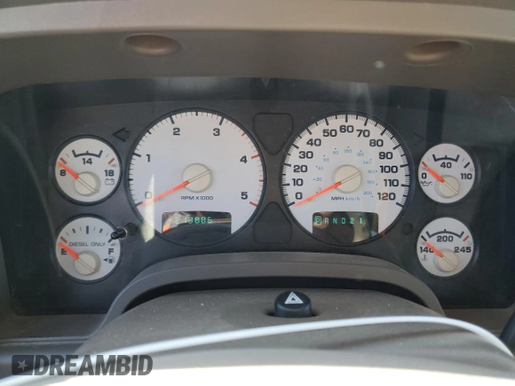 2005 Dodge Ram 2500 SLT with VIN 3D7KR28C45G840378, listed as a Copart auction lot 76110304 with 213,886 mi miles and Salvage Title. Bid and sale history available at carsss.com. Image 9.