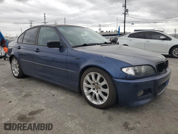 2004 BMW 3 Series 325xi with VIN WBAEU33444PM59813, listed as a Copart auction lot 53677725 with 169,780 mi miles and Salvage Title. Bid and sale history available at carsss.com. Image 4.