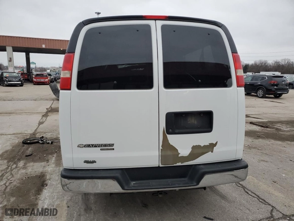 2012 Chevrolet Express Passenger 1LT with VIN 1GAZG1FG5C1140436, listed as a Copart auction lot 85259254 with 0 mi miles and Salvage Title. Bid and sale history available at carsss.com. Image 6.