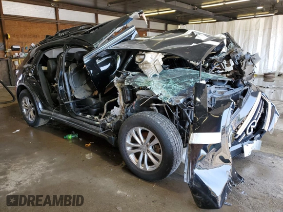 2014 Infiniti QX70 with VIN JN8CS1MW3EM413093, listed as a Copart auction lot 44106705 with 106,511 mi miles and Salvage title. Bid and sale history available at DreamBid. Image 4.