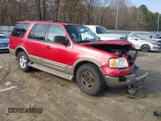 2003 Ford Expedition Eddie Bauer with VIN 1FMFU17L63LC52810, listed as a IAAI auction lot 41127759 with 1 mi miles. Bid and sale history available at carsss.com. Image 1.