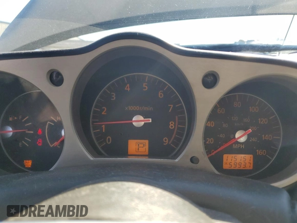 2007 Nissan 350Z Enthusiast z VIN JN1BZ34D57M504336, wystawiony jako Copart lot #48139145 z przebiegiem 115 151 mil mil oraz Szkoda całkowita • Salvage title. Historia ofert i sprzedaży dostępna na DreamBid. Obrazek 9.