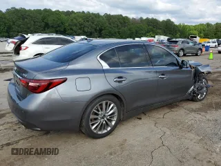2024 Infiniti Q50 Luxe with VIN JN1EV7BR6RM630092, listed as a Copart auction lot 56903184 with 4,846 mi miles and Salvage Title. Bid and sale history available at DreamBid. Image 3.