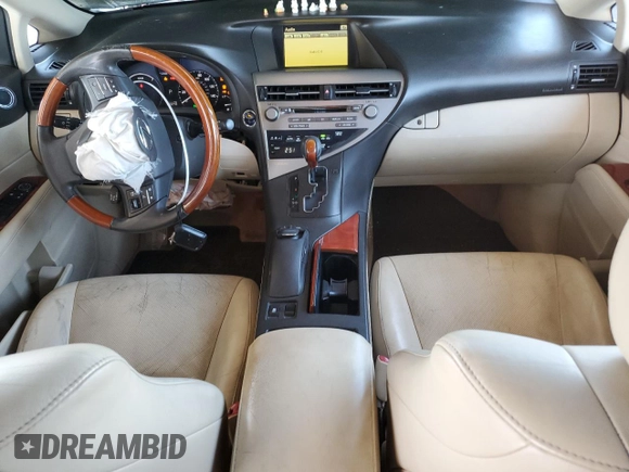 2010 Lexus RX 450h with VIN JTJZB1BA8A2001588, listed as a Copart auction lot 50193885 with 140,248 mi miles and Salvage Title. Bid and sale history available at DreamBid. Image 8.