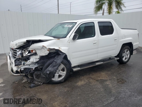 2014 Honda Ridgeline RTL with VIN 5FPYK1F57EB009851, listed as a Copart auction lot 62319504 with 55,718 mi miles and Clean Title. Bid and sale history available at carsss.com. Image 1.