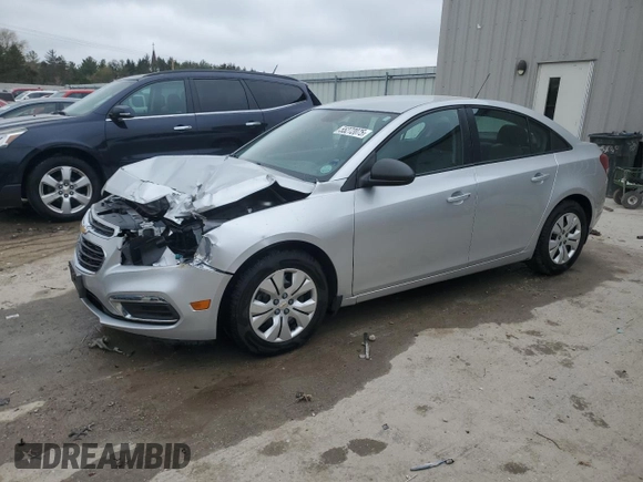 2015 Chevrolet Cruze LS with VIN 1G1PA5SH8F7111951, listed as a Copart auction lot 55272075 with 62,793 mi miles and Clean Title. Bid and sale history available at DreamBid. Image 1.