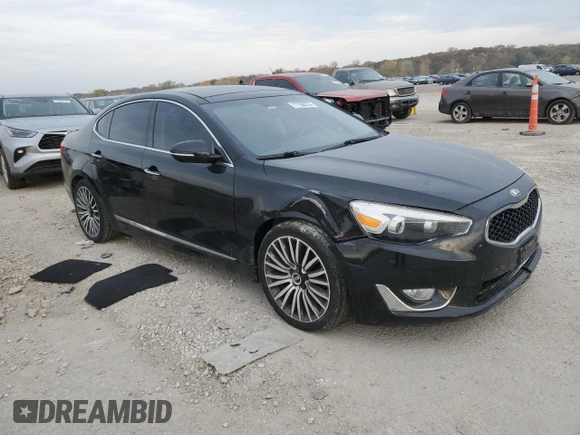 2015 Kia Cadenza Premium with VIN KNALN4D74F5176779, listed as a Copart auction lot 77789274 with 159,605 mi miles and Salvage Title. Bid and sale history available at carsss.com. Image 4.